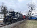 The 5303 on the rear of the train in Flanders next to the fire department 